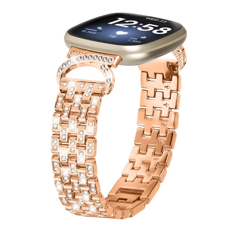 Fitbit Sense 1 / Fitbit Versa 3 Metall Und Strass Universell Armband