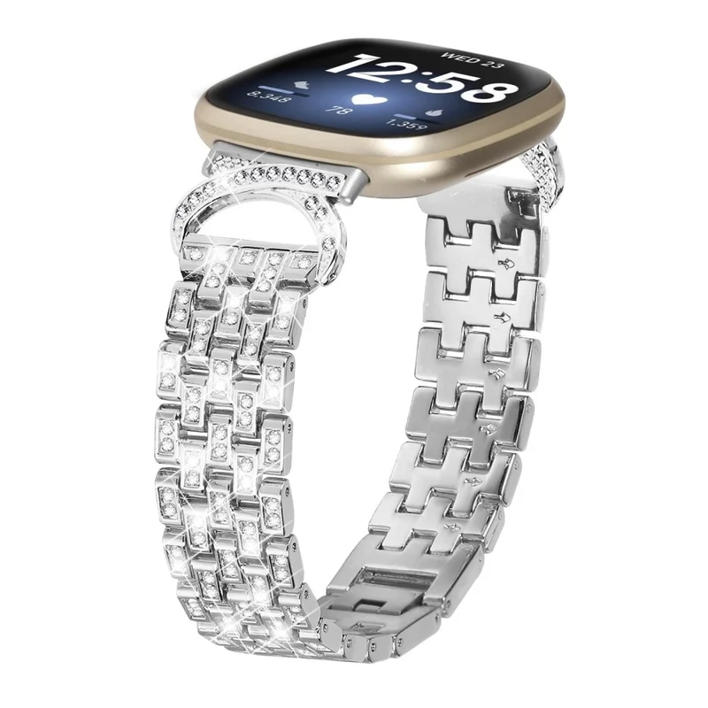 Fitbit Sense 1 / Fitbit Versa 3 Metall Und Strass Universell Armband