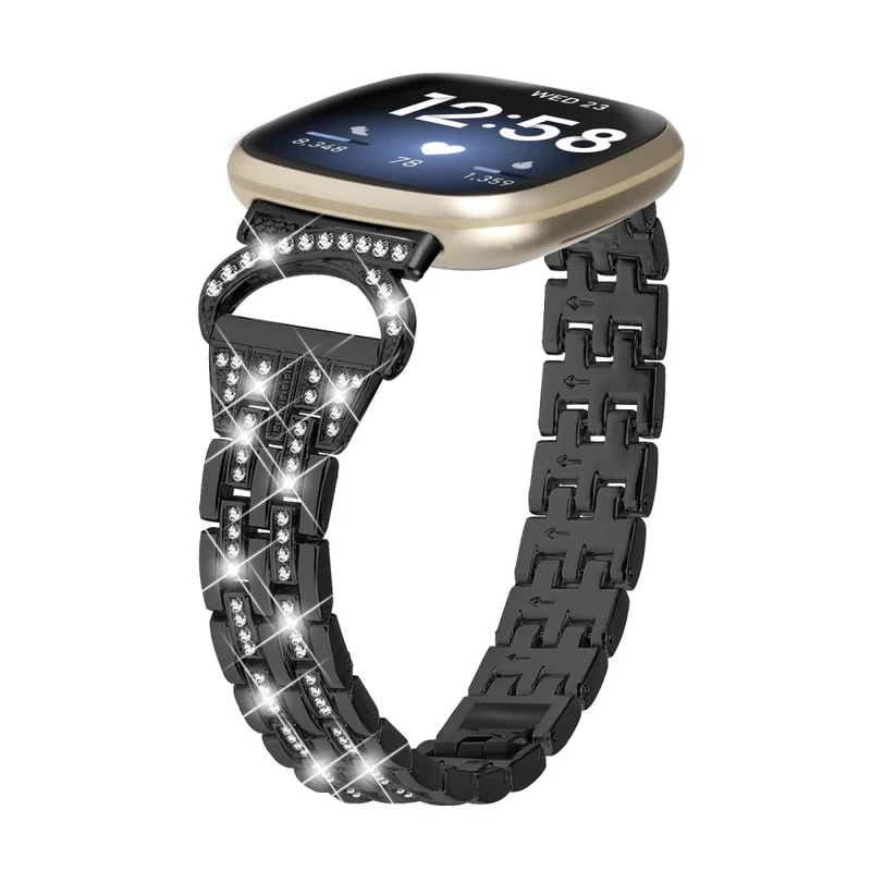 Fitbit Sense 1 / Fitbit Versa 3 Metall Und Strass Universell Armband