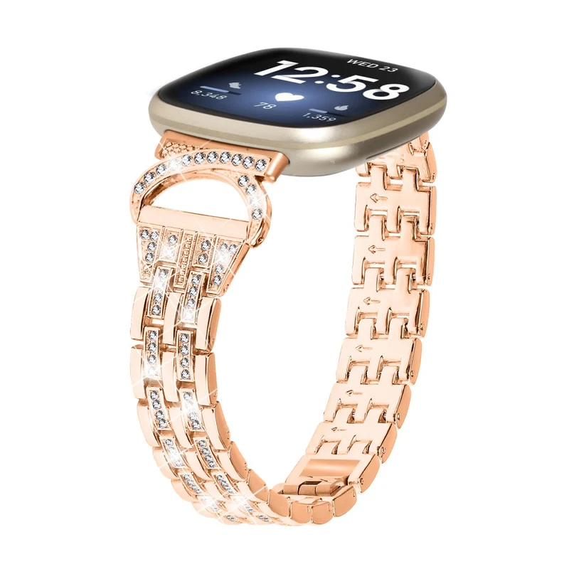 Fitbit Sense 1 / Fitbit Versa 3 Metall Und Strass Universell Armband