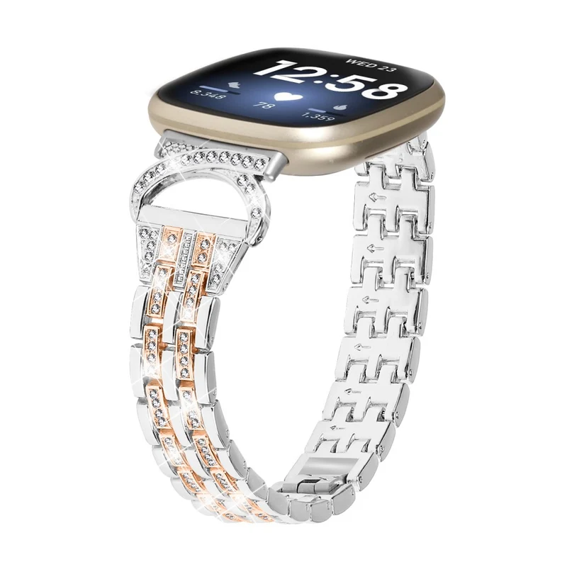 Fitbit Sense 1 / Fitbit Versa 3 Metall Und Strass Universell Armband