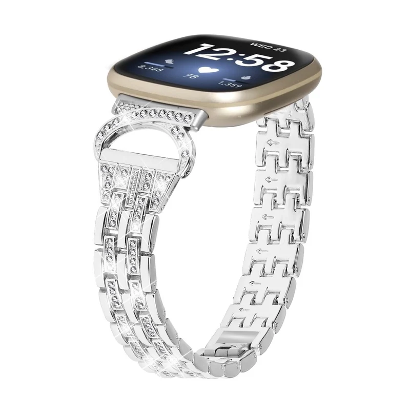 Fitbit Sense 1 / Fitbit Versa 3 Metall Und Strass Universell Armband