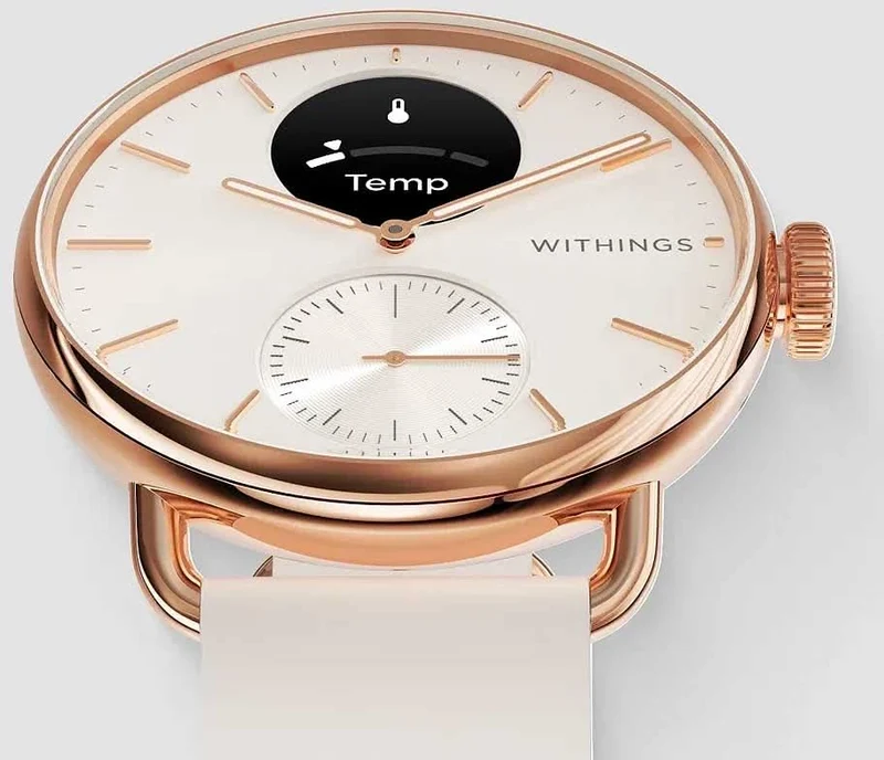 Withings ScanWatch 2 SCANWATCH2-38RGW Damen Uhr • Klinisch validierte Gesundheits-Tracker • Lange Akkulaufzeit
