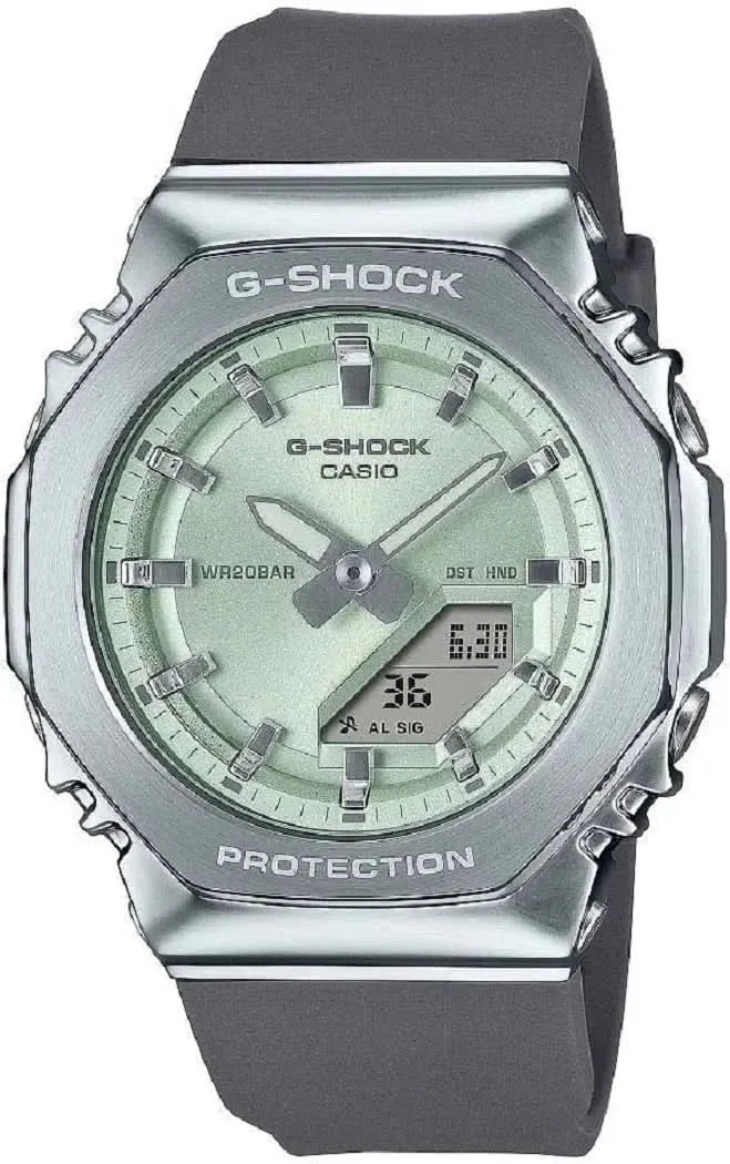 Casio G-Shock GM-S2110-3AER Damenuhr • Metal-Design • Grün