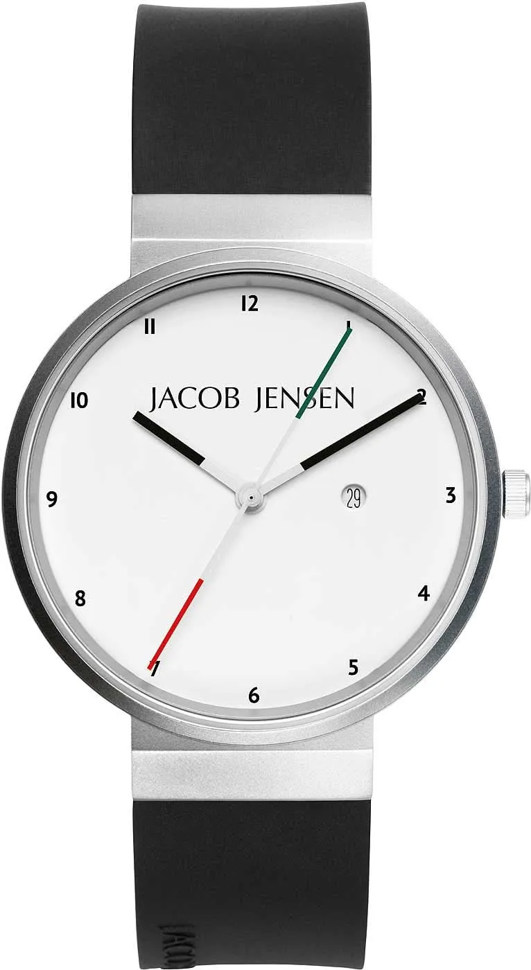 Jacob Jensen Linear 646 Herrenuhr • Ikonisches Design • Saphirglas