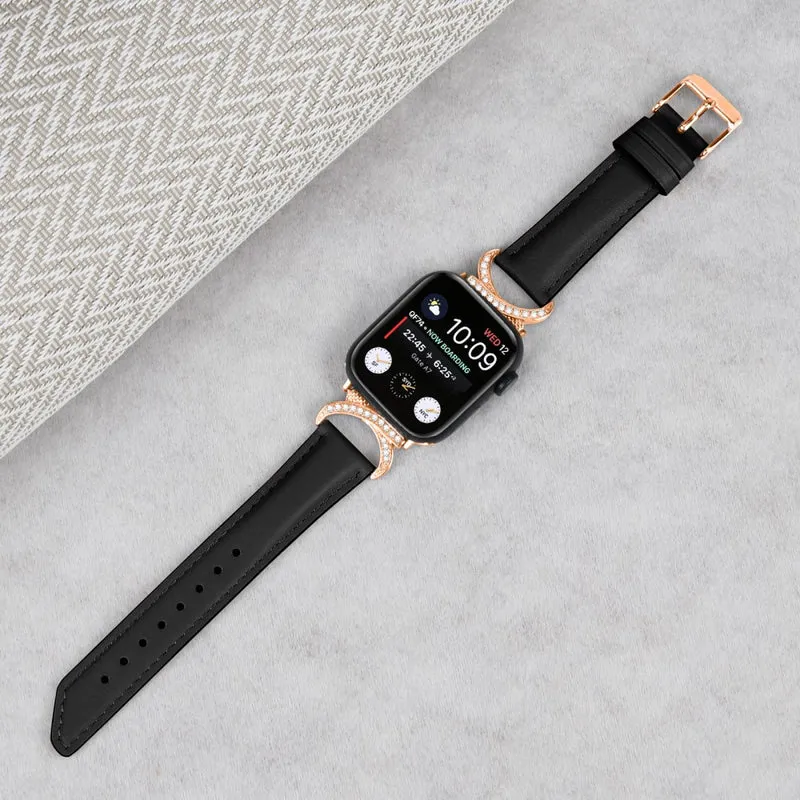 Stark Apple Smartwatch Echtes Leder Universell Armband