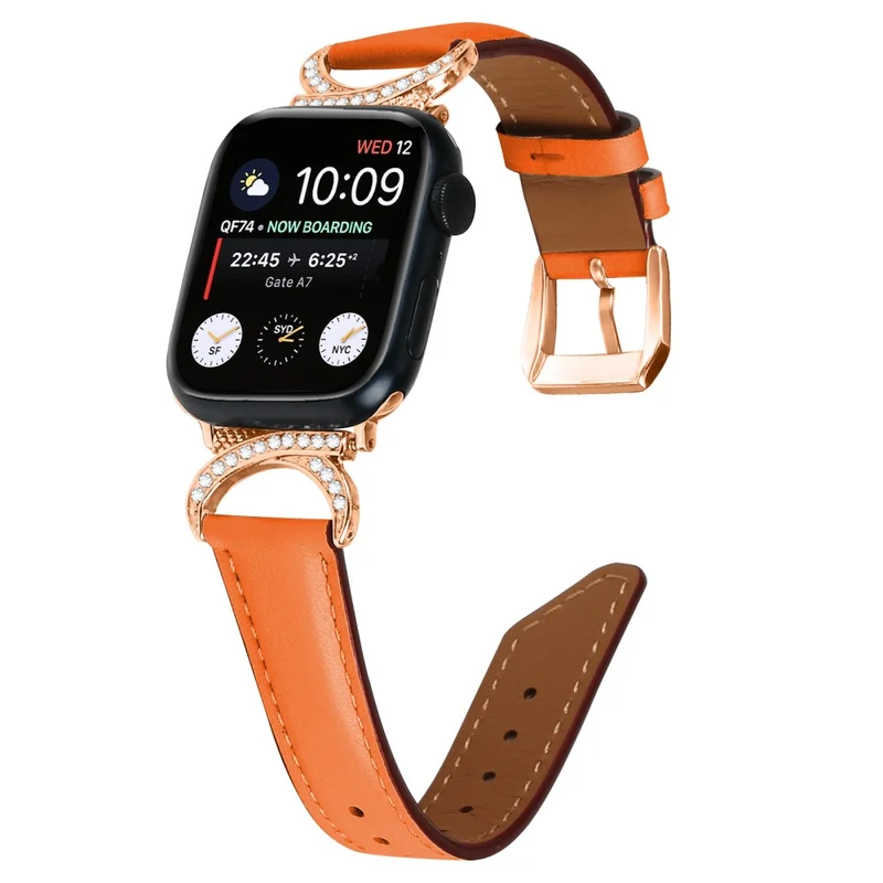 Klassisch Apple Smartwatch Echtes Leder Universell Armband