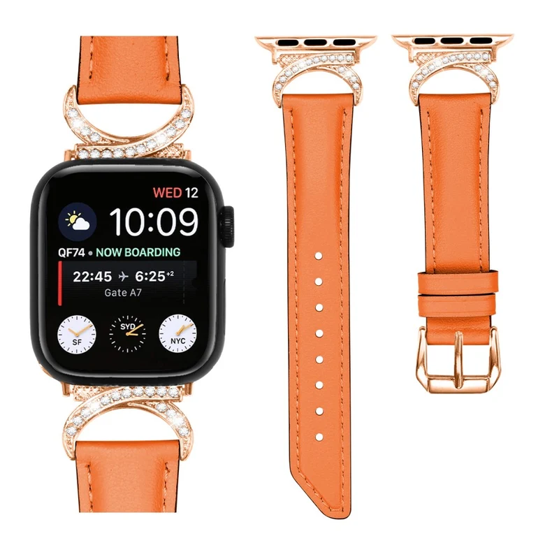 Klassisch Apple Smartwatch Echtes Leder Universell Armband