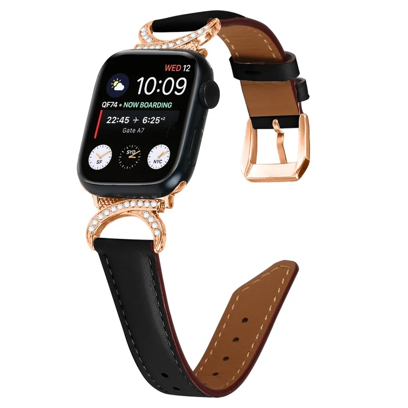 Klassisch Apple Smartwatch Echtes Leder Universell Armband