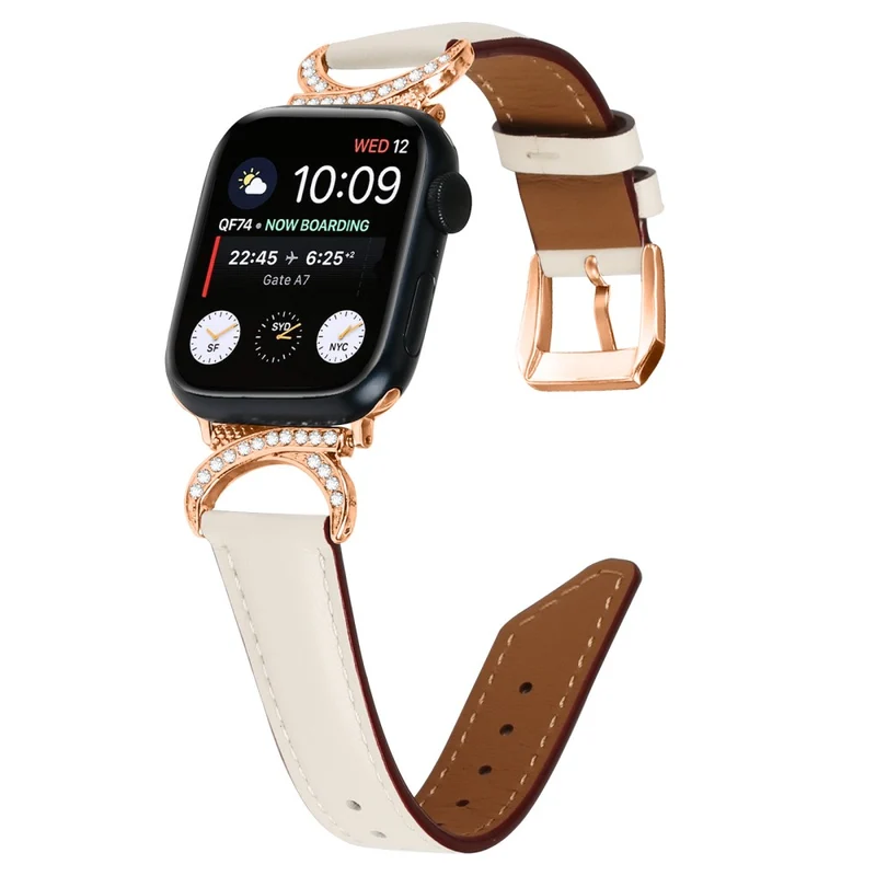 Klassisch Apple Smartwatch Echtes Leder Universell Armband