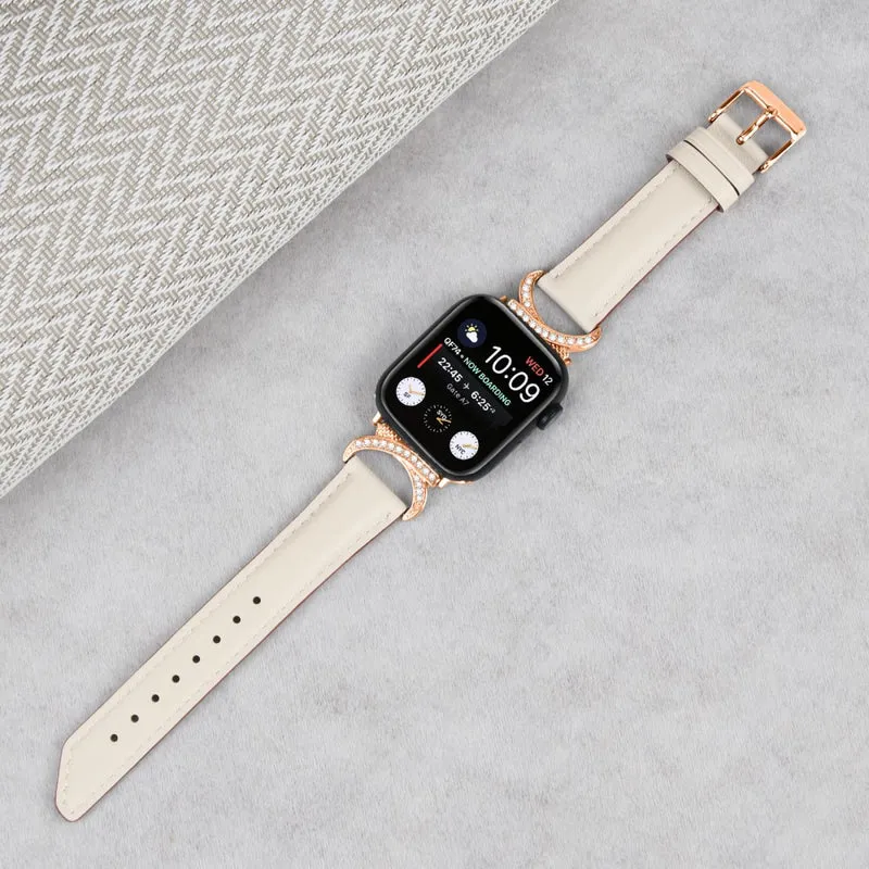 Klassisch Apple Smartwatch Echtes Leder Universell Armband