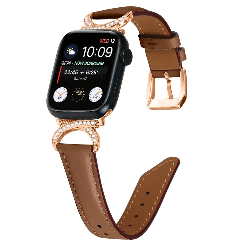 Klassisch Apple Smartwatch Echtes Leder Universell Armband