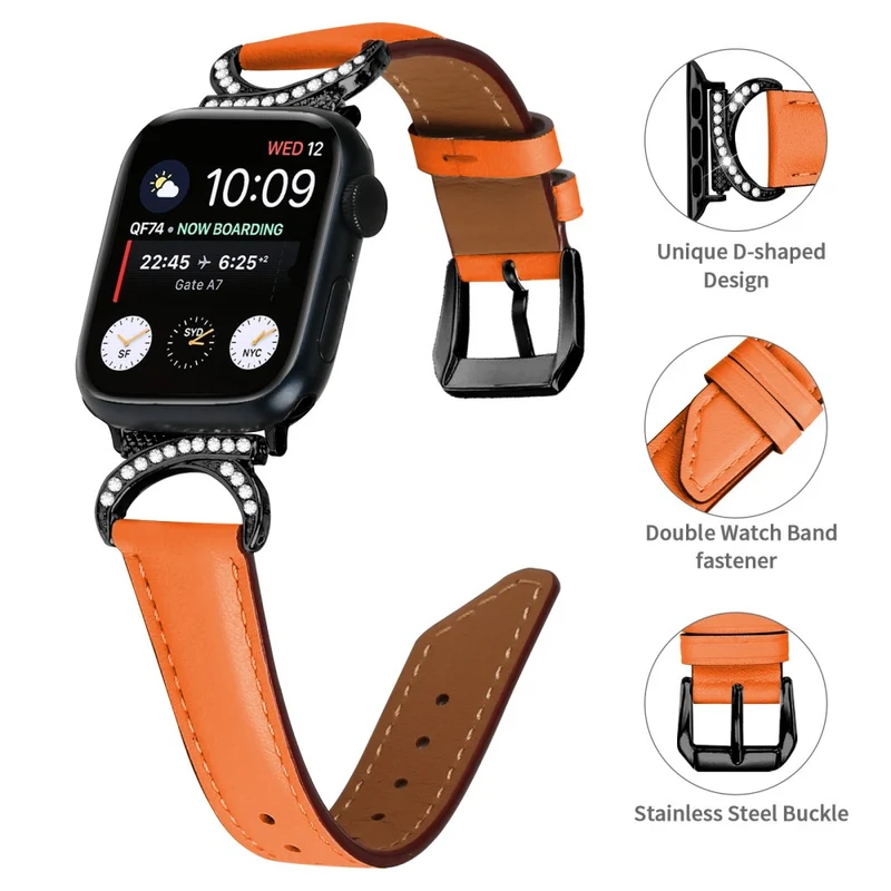 Bequem Apple Smartwatch Echtes Leder Universell Armband