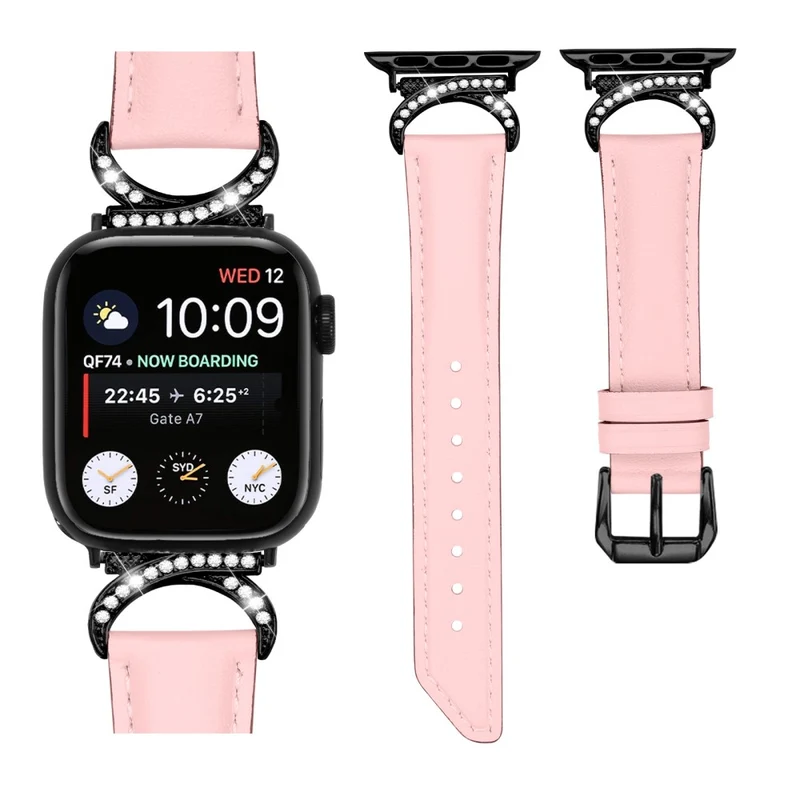Bequem Apple Smartwatch Echtes Leder Universell Armband