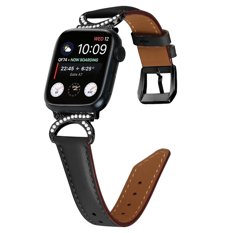 Bequem Apple Smartwatch Echtes Leder Universell Armband