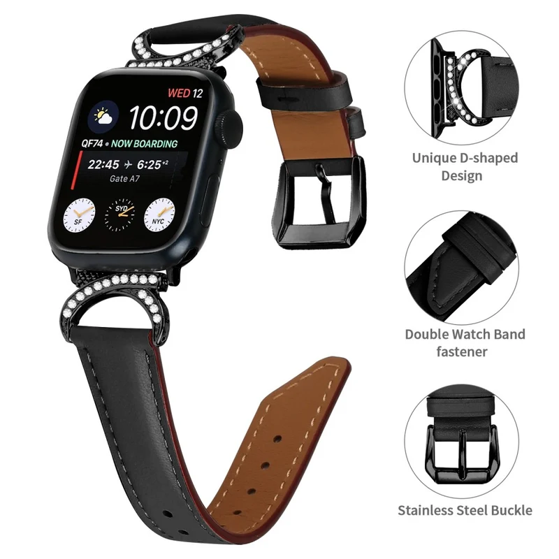 Bequem Apple Smartwatch Echtes Leder Universell Armband