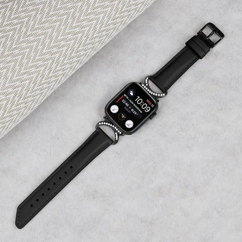 Bequem Apple Smartwatch Echtes Leder Universell Armband