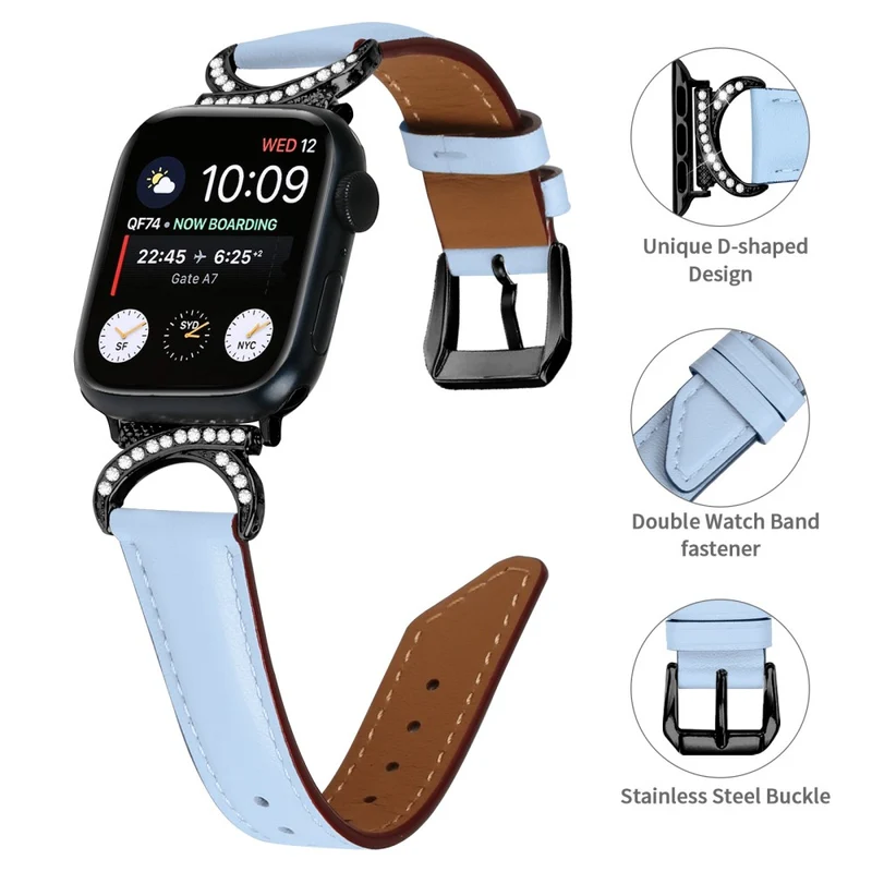 Bequem Apple Smartwatch Echtes Leder Universell Armband