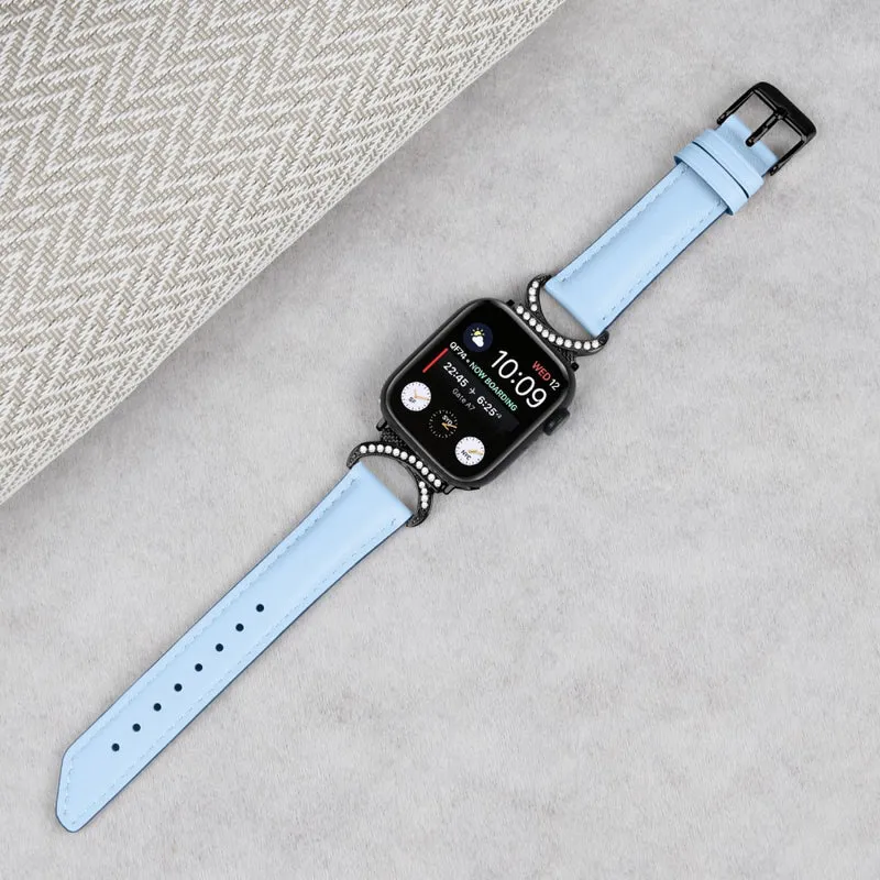 Bequem Apple Smartwatch Echtes Leder Universell Armband