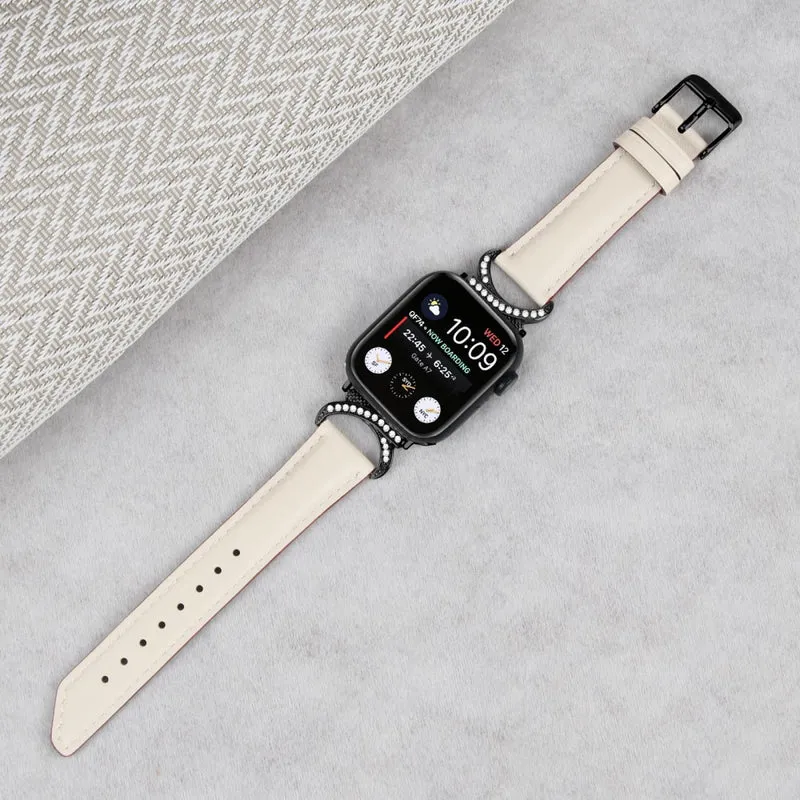 Bequem Apple Smartwatch Echtes Leder Universell Armband