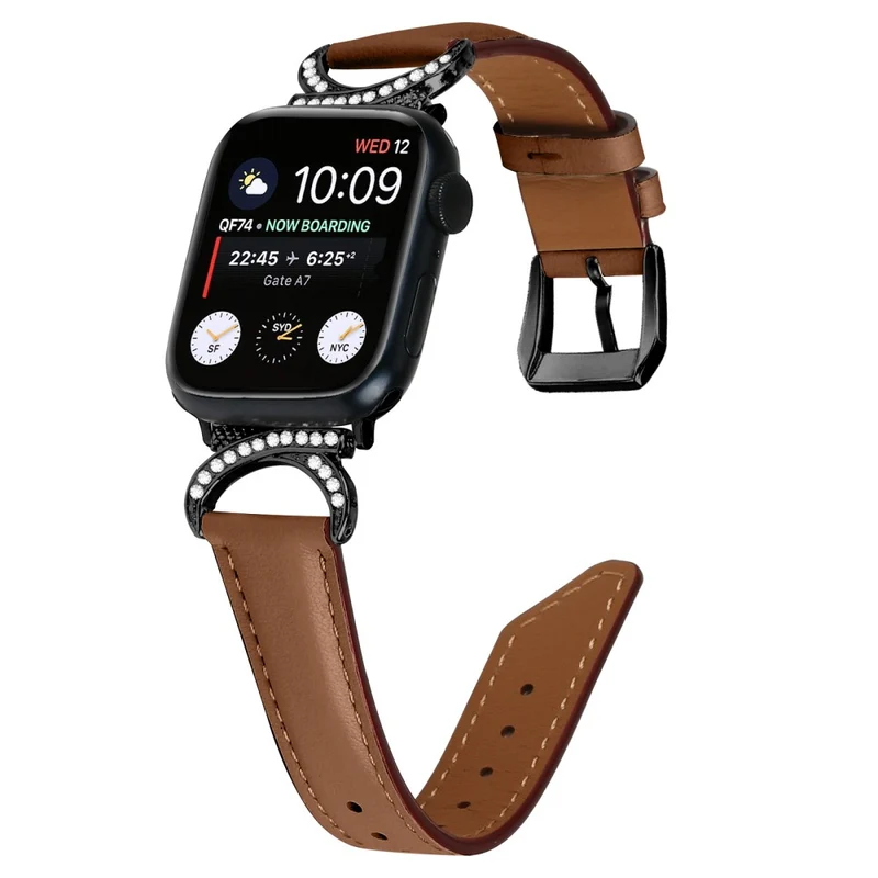 Bequem Apple Smartwatch Echtes Leder Universell Armband