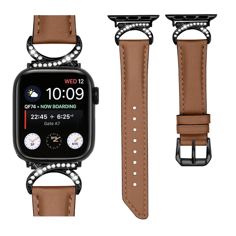Bequem Apple Smartwatch Echtes Leder Universell Armband
