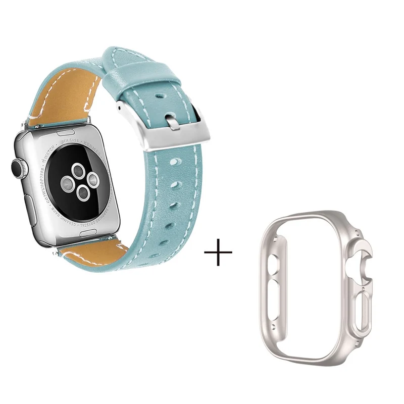 Apple Watch Ultra Genuine leather strap with starlight cover