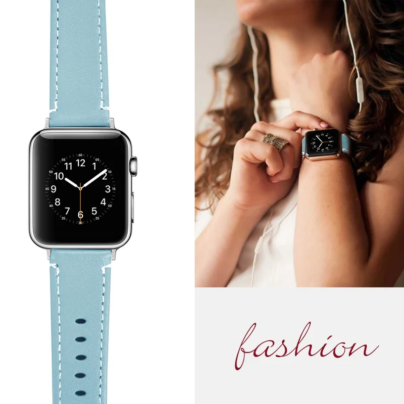 Apple Watch Ultra Genuine leather strap with starlight cover