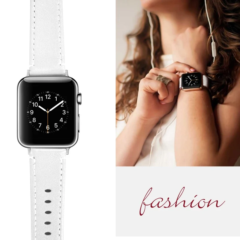Apple Watch Ultra Genuine leather strap with transparent cover