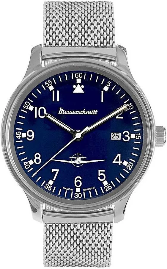Messerschmitt Me 108 ME42-108M Herrenuhr • Made in Germany • Mesh-Band