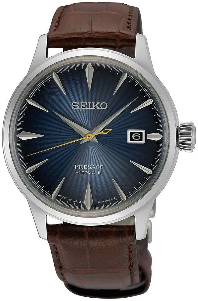 Seiko Presage SRPK15J1 Herrenuhr • Automatik Kaliber 4R35 • Elegantes Cocktail-Design