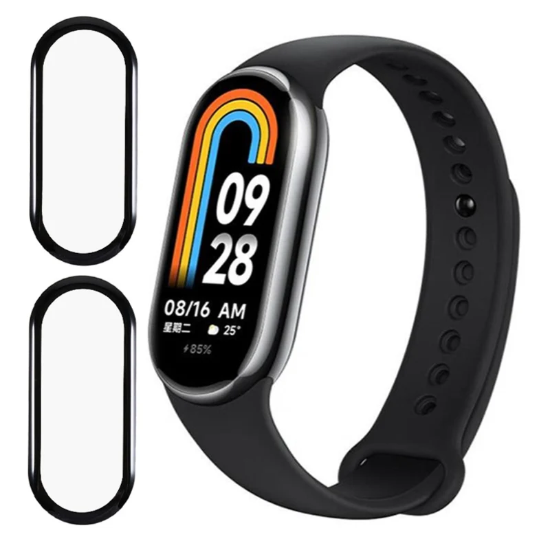 2Pcs Xiaomi Smart Band 8 curved HD screen protector
