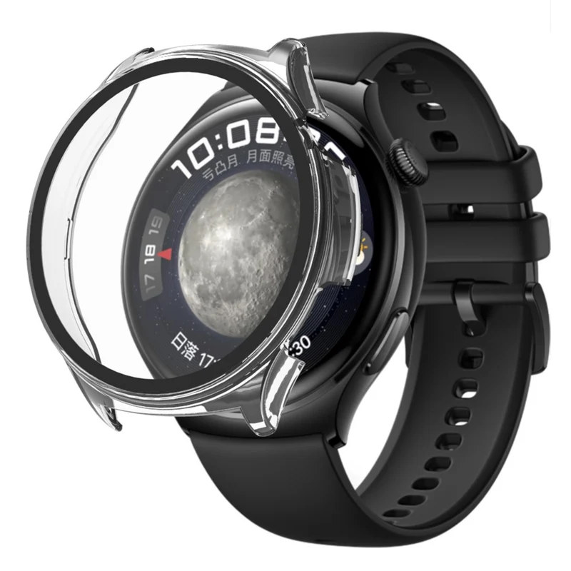 Huawei Watch 4 cover with tempered glass screen protector