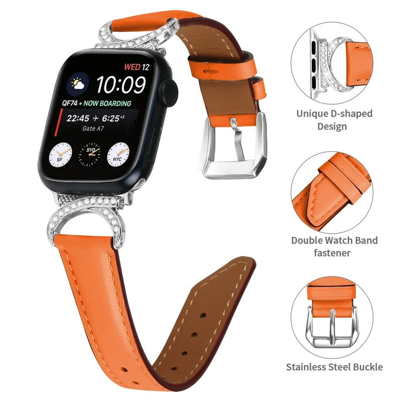 Super Süß Apple Smartwatch Echtes Leder Universell Armband