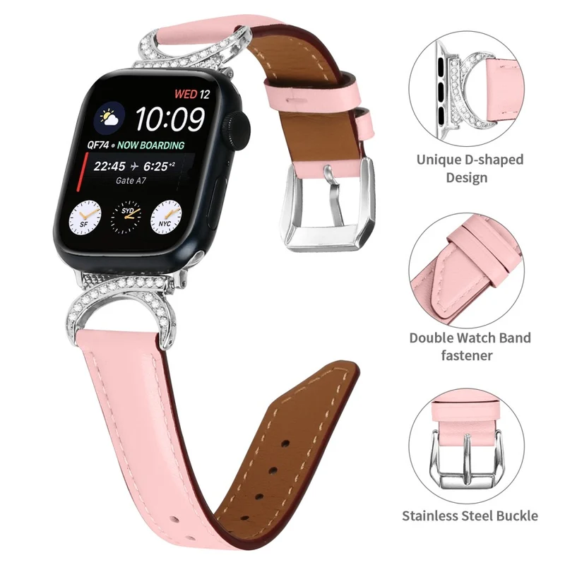 Super Süß Apple Smartwatch Echtes Leder Universell Armband