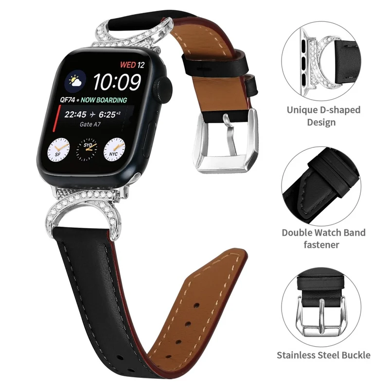 Super Süß Apple Smartwatch Echtes Leder Universell Armband