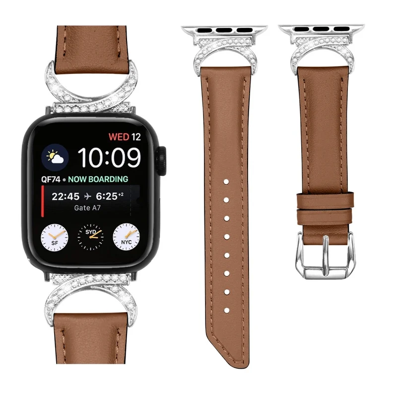 Super Süß Apple Smartwatch Echtes Leder Universell Armband