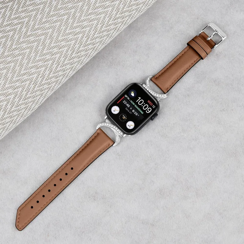 Super Süß Apple Smartwatch Echtes Leder Universell Armband