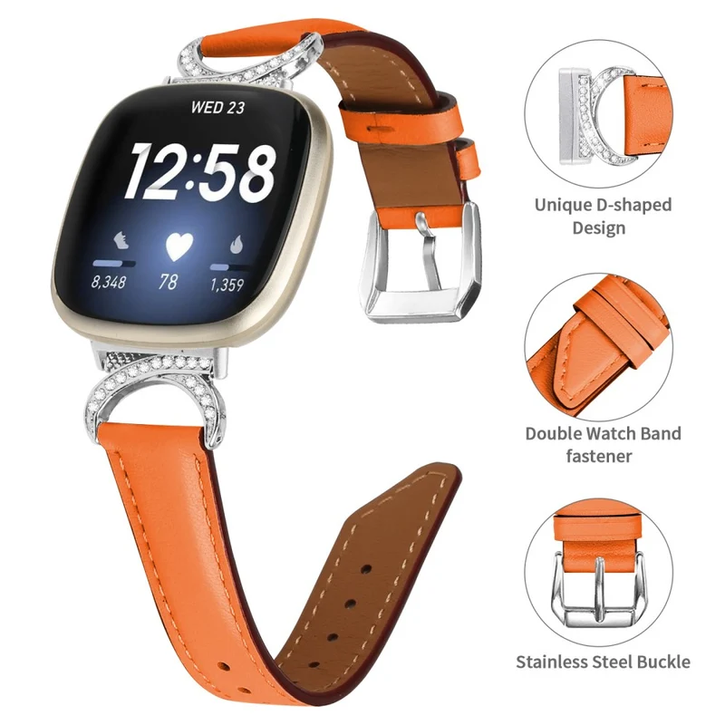 Klassisch Fitbit Smartwatch Kunstleder Universell Armband