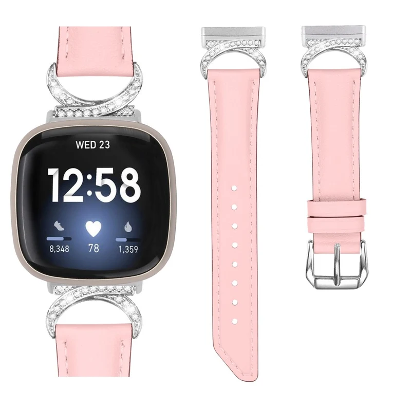 Klassisch Fitbit Smartwatch Kunstleder Universell Armband