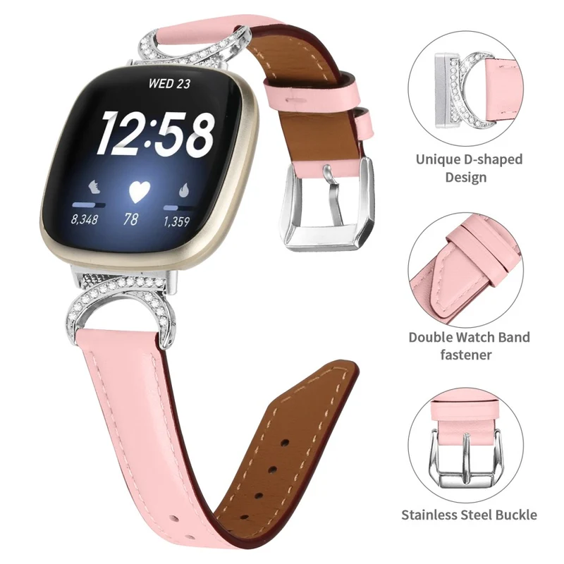 Klassisch Fitbit Smartwatch Kunstleder Universell Armband