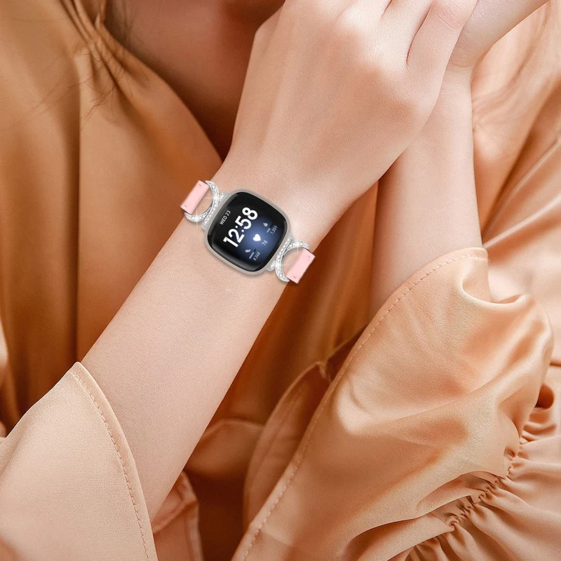 Klassisch Fitbit Smartwatch Kunstleder Universell Armband