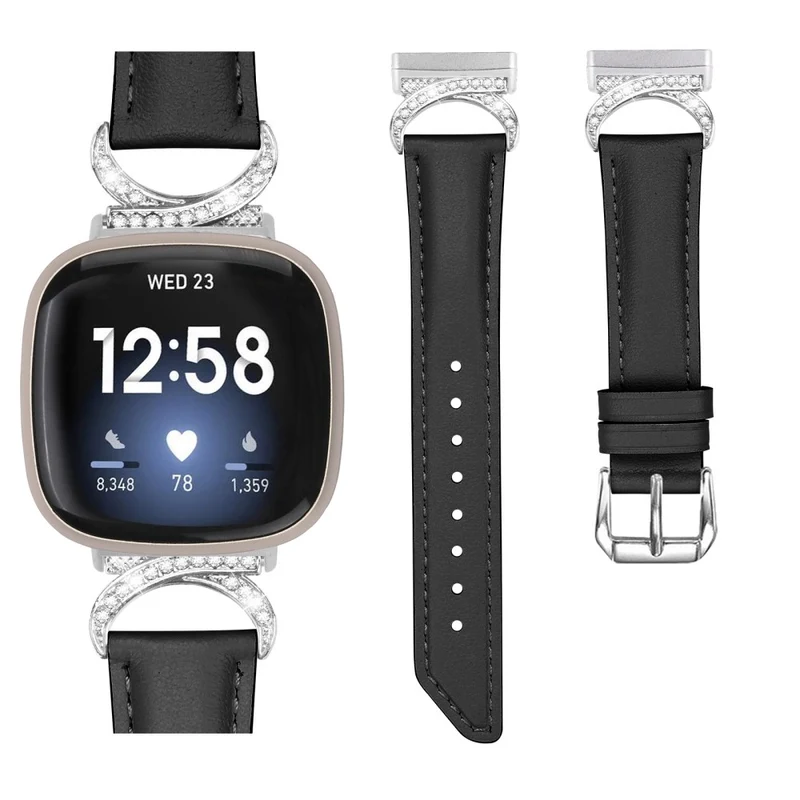 Klassisch Fitbit Smartwatch Kunstleder Universell Armband