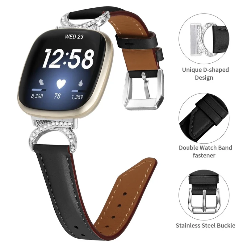 Klassisch Fitbit Smartwatch Kunstleder Universell Armband