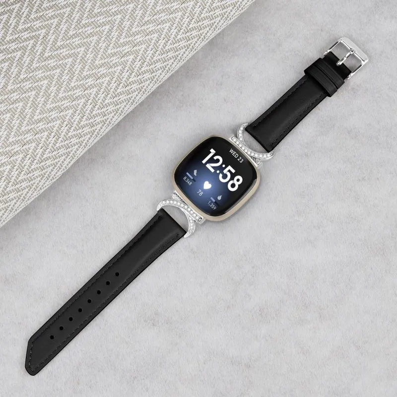 Klassisch Fitbit Smartwatch Kunstleder Universell Armband