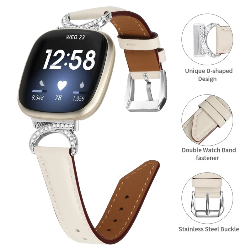 Klassisch Fitbit Smartwatch Kunstleder Universell Armband