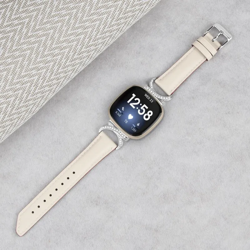 Klassisch Fitbit Smartwatch Kunstleder Universell Armband
