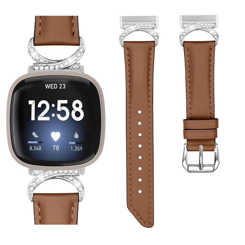 Klassisch Fitbit Smartwatch Kunstleder Universell Armband