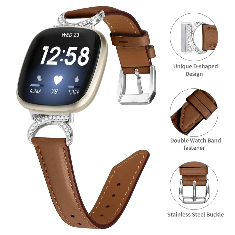 Klassisch Fitbit Smartwatch Kunstleder Universell Armband