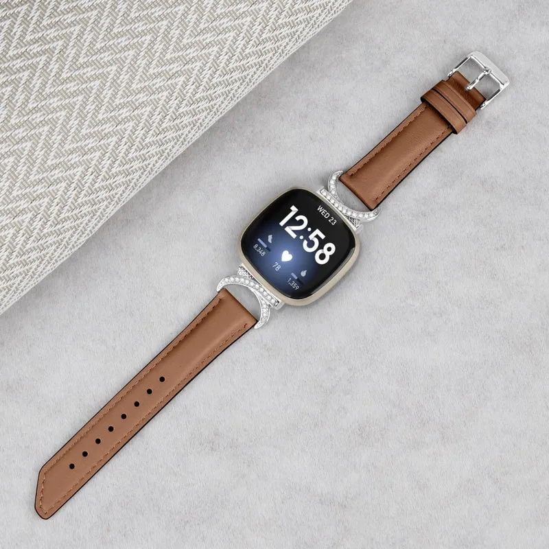 Klassisch Fitbit Smartwatch Kunstleder Universell Armband